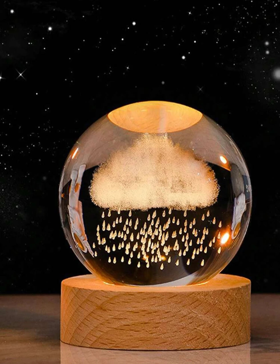 Lámpara esférica de cristal en 3D
