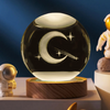 Lámpara esférica de cristal en 3D