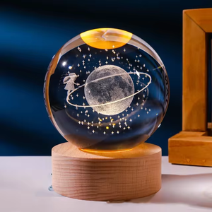 Lámpara esférica de cristal en 3D